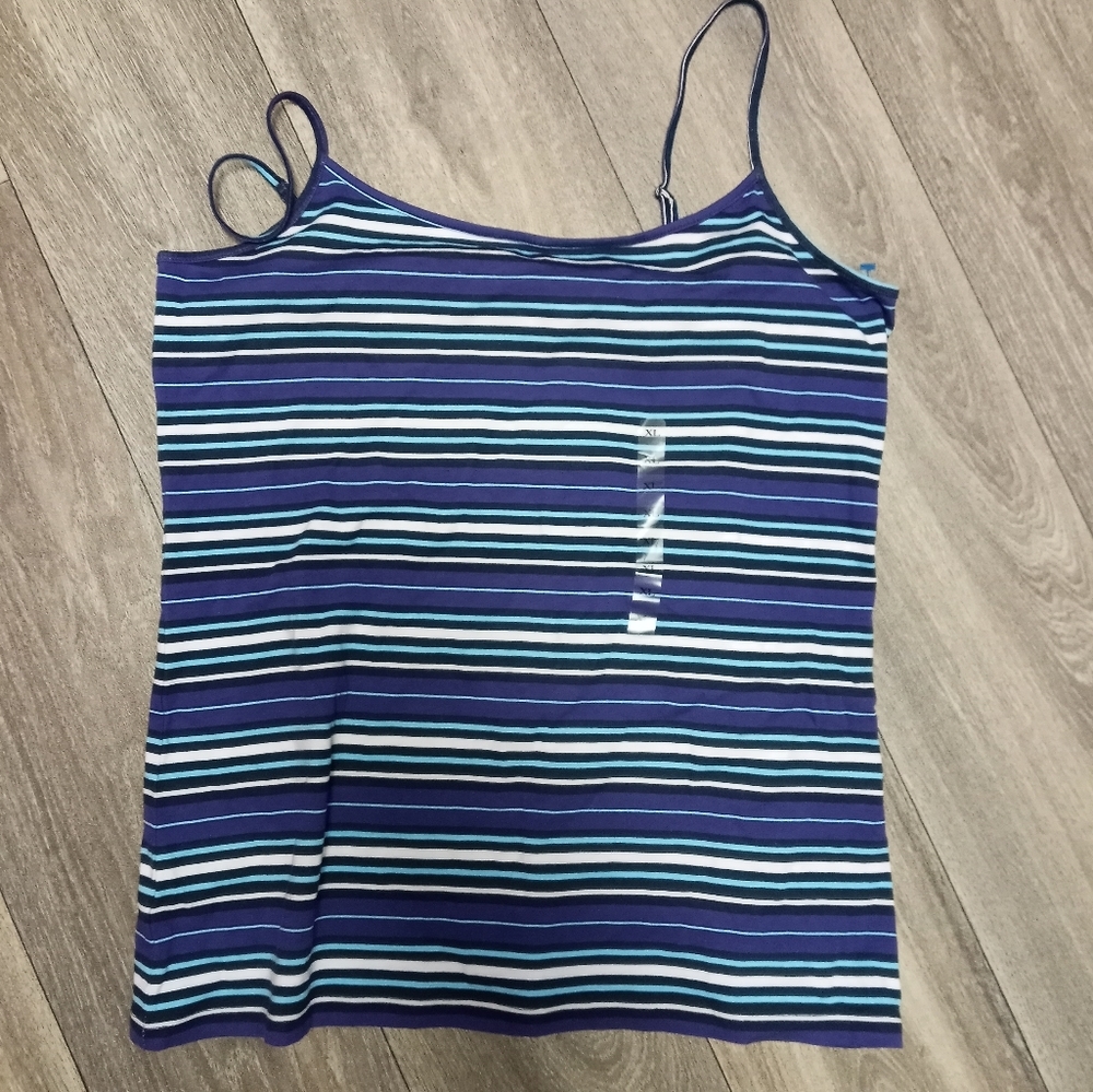 Ann Taylor Loft cotton striped cami size extra large